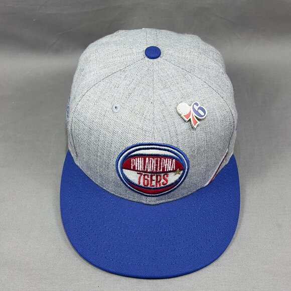 Philadelphia 76ers NBA Snapback Hat New Era 950 Draft Gray Philly Sixers Mens - Picture 7 of 14